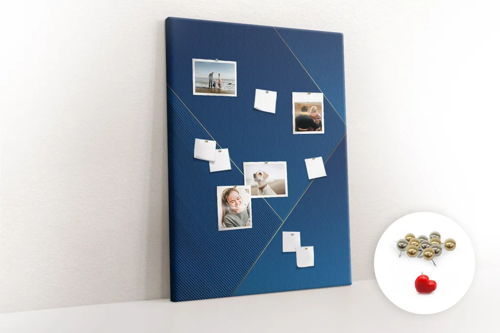 Pinwand Korkplatte Tafel ohne Rahmen - Lehrmittel Kinderspiel - 100x140 cm - 100 Stk. Metall-Pinnadeln - Dekoratives Muster